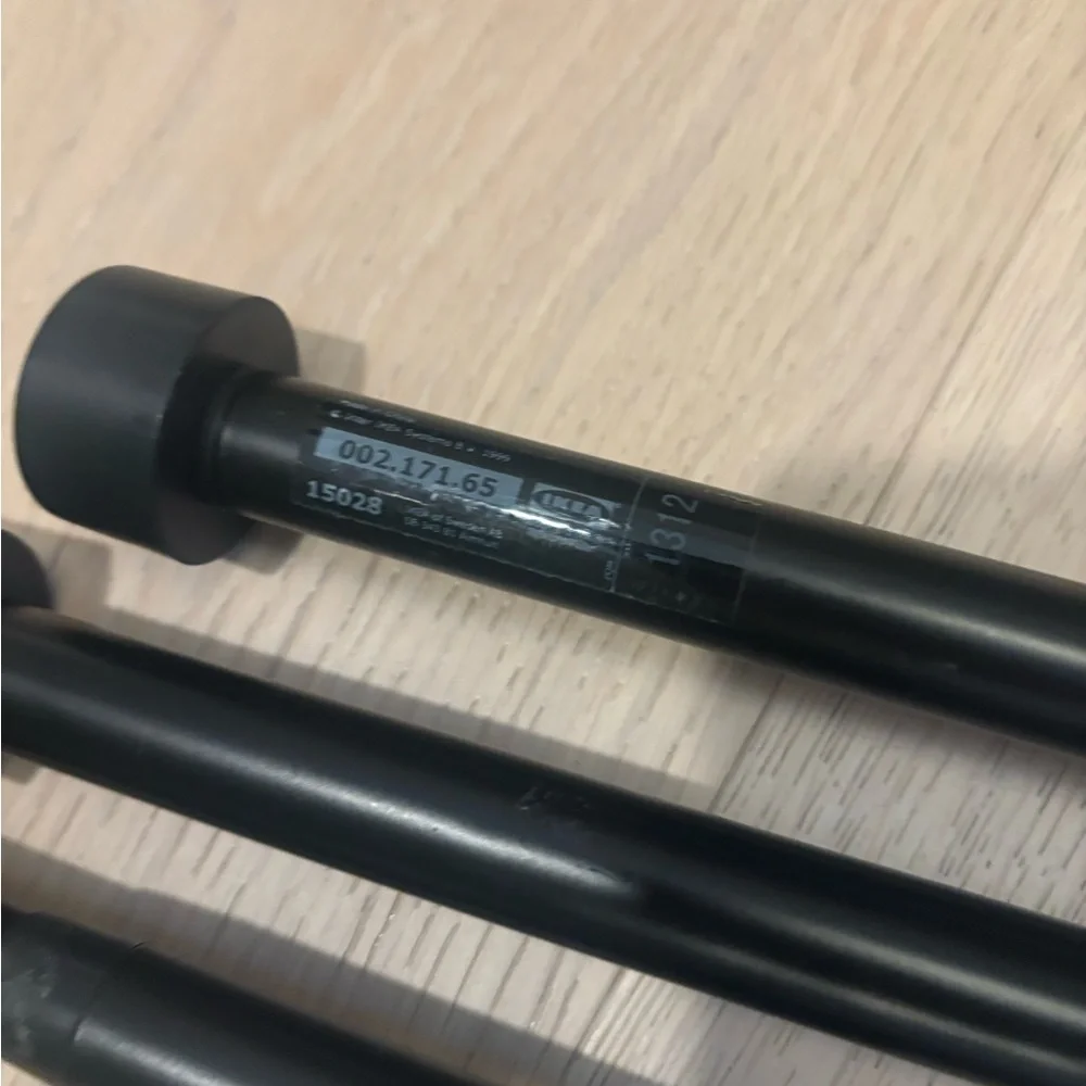 3 IKEA RÄCKA Curtain rod, black, 28-47 